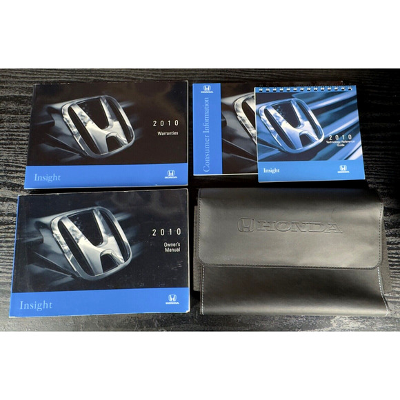 2010 HONDA INSIGHT OEM OWNER'S MANUAL SET WITH QUICK REF & CASE Portfolio - Picture 1 of 5